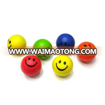 Hot sale children toys emoji ball smiley PU stree ball/with many color