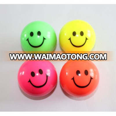 6CM diameter plastic emoji  bouncing ball toy  high elasticity